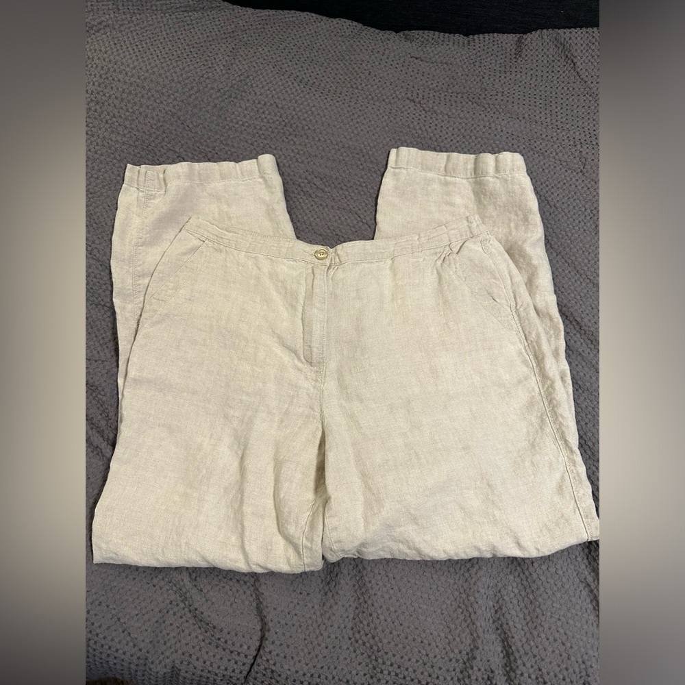 Women's Premium  100% Linen button up Pants